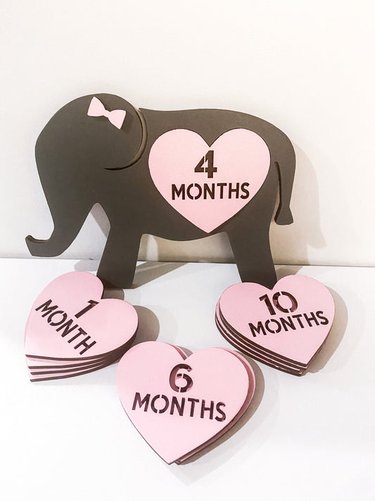 Interchangeable Elephant Baby Milestones, Personalized Baby Milestones, Custom Milestones, Monthly Countdowns, Baby Gifts, Baby Shower Gift