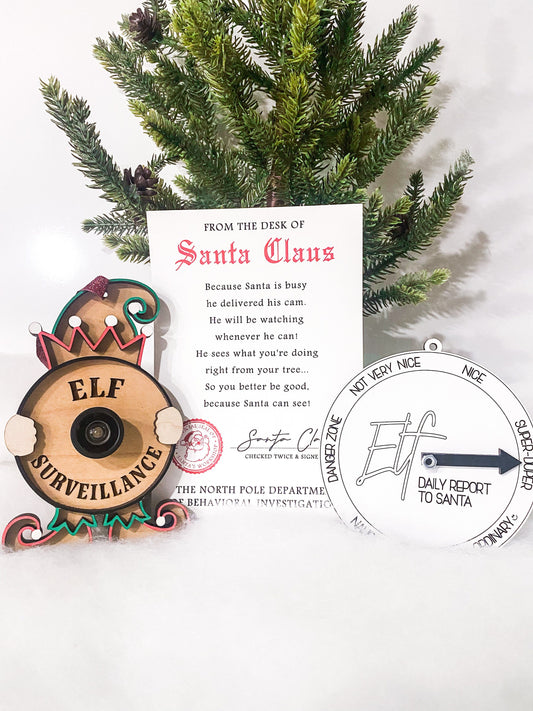 Elf Surveillance Camera, Santa Cam, Naughty/ Nice Spinner, kids Christmas Activity, Gift Idea, Christmas Activities, Elf Cam, Christmas Idea