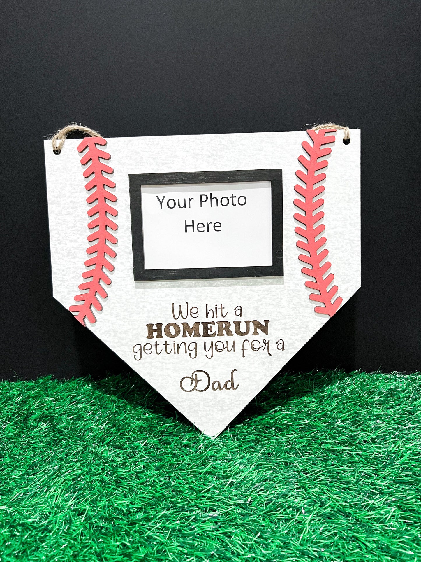 Personalized Baseball Frame, Fathers Day 2025, Hanging Baseball Frame, Gift for Him, Gift for Grandparent, Coach Gift, Sports Frame, HomeRun