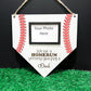 Personalized Baseball Frame, Fathers Day 2025, Hanging Baseball Frame, Gift for Him, Gift for Grandparent, Coach Gift, Sports Frame, HomeRun