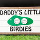 Custom Golf Ball Frame, Father's Day 2025, Gift for Him, Grandparent Gift, Little Birdie Sign, Wood Golf Sign, Personalized Gift for Dad