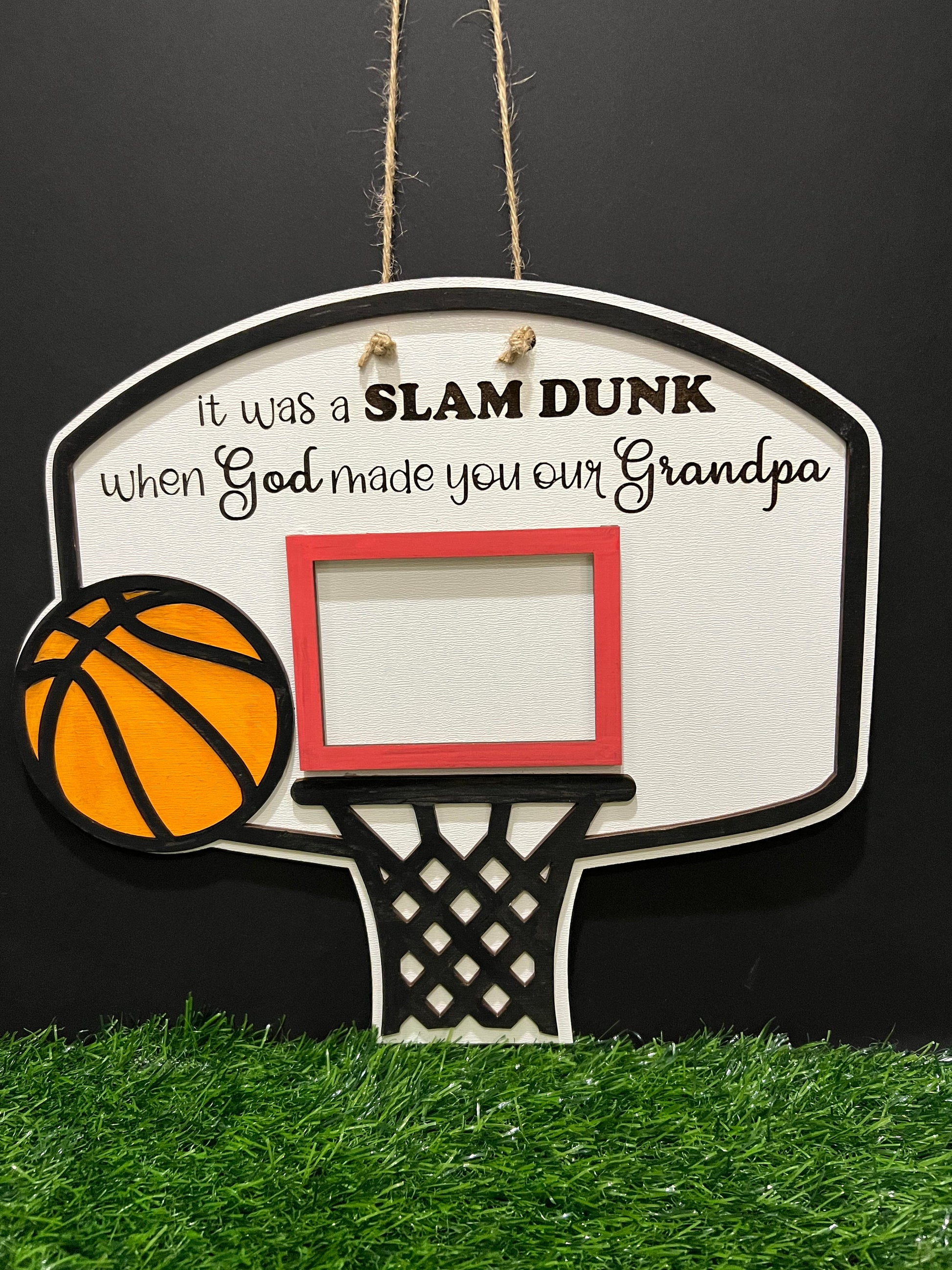Custom Father's Day Gift, Gift for Dad from Kids, Basketball Dad, Sports photo frame, Personalized gift for him, Gift for him, Man Cave Gift