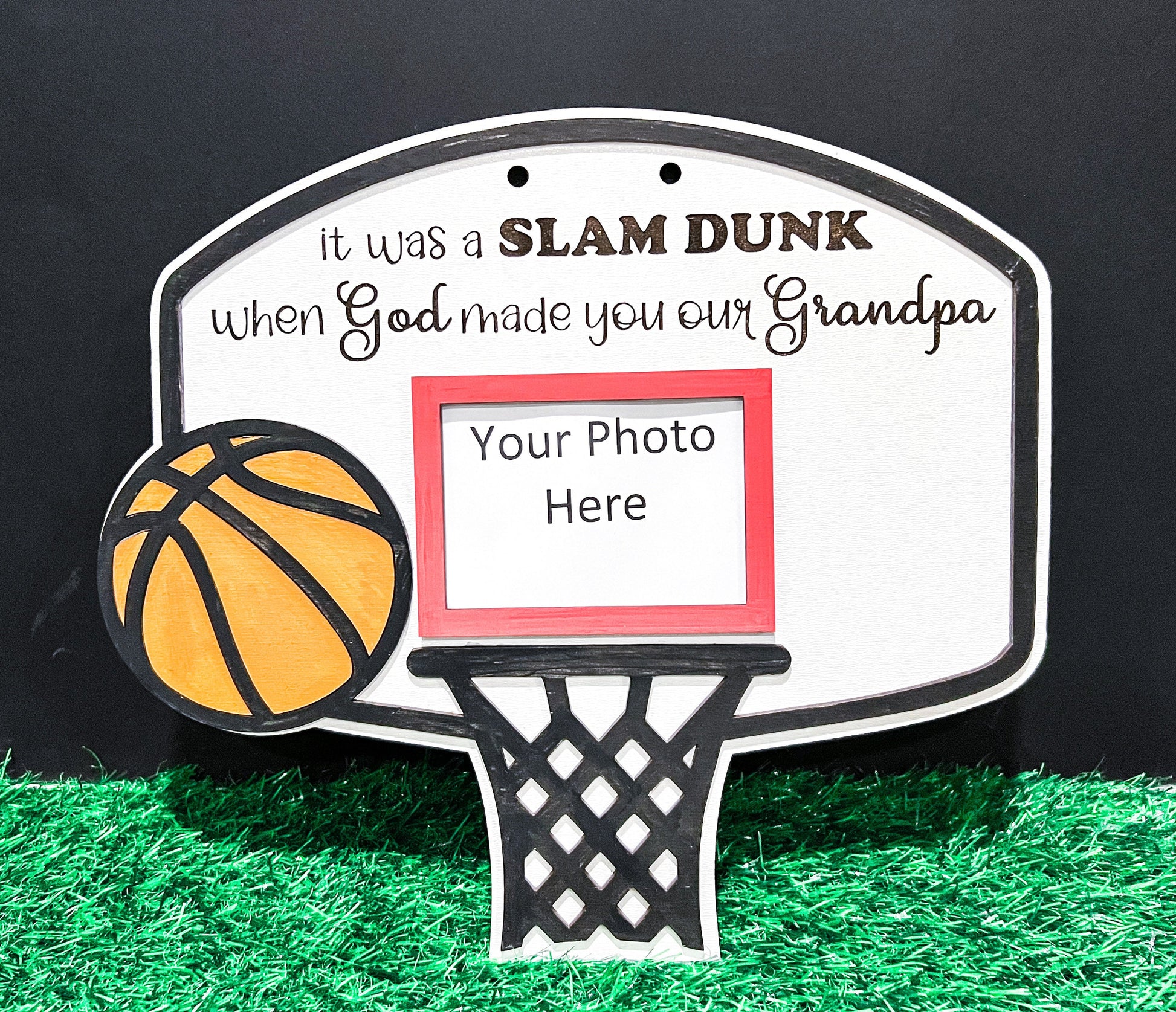 Custom Father's Day Gift, Gift for Dad from Kids, Basketball Dad, Sports photo frame, Personalized gift for him, Gift for him, Man Cave Gift