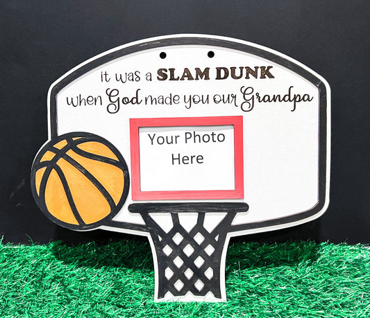 Custom Father's Day Gift, Gift for Dad from Kids, Basketball Dad, Sports photo frame, Personalized gift for him, Gift for him, Man Cave Gift