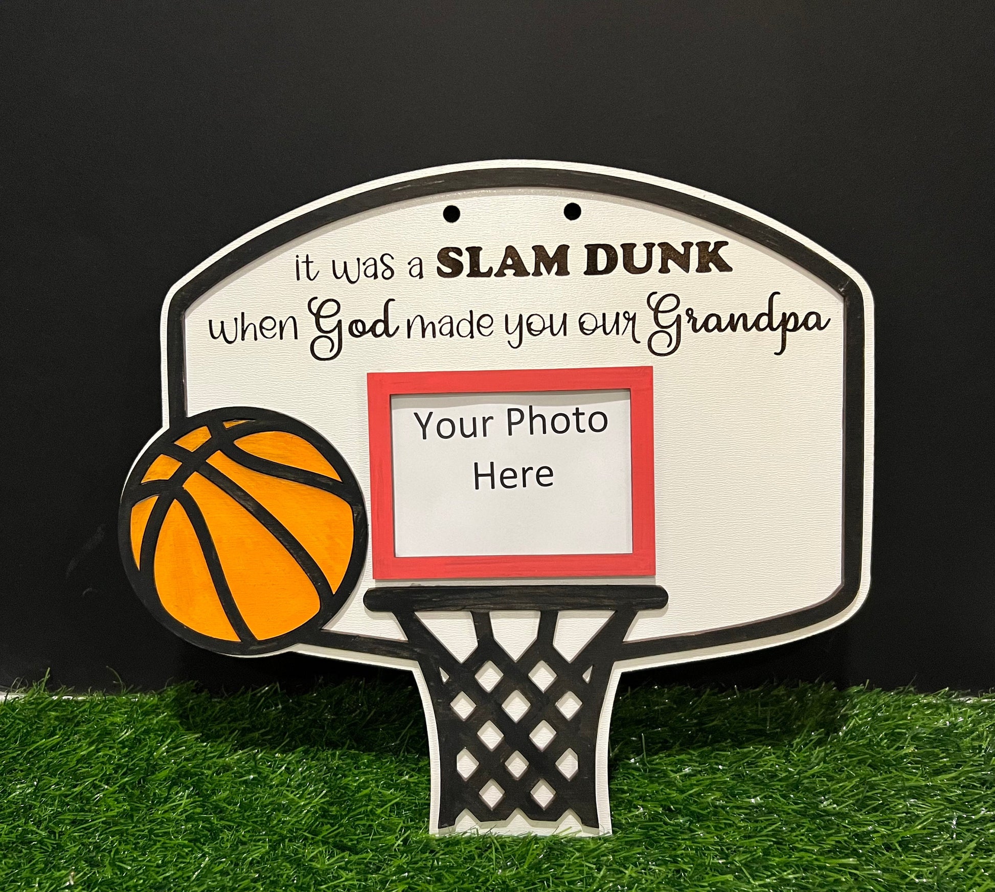 Custom Father's Day Gift, Gift for Dad from Kids, Basketball Dad, Sports photo frame, Personalized gift for him, Gift for him, Man Cave Gift