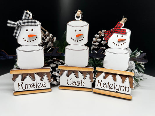 Personalized S'more Christmas Ornament, Personalized Christmas Family Ornament, Christmas Gift ideas, Christmas Tree Decor, Custom Ornament