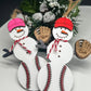 Personalized Baseball Snowman Ornament, Gift for Coach, Softball Gift, Baseball Ornament, Christmas Tree Decor, Snowman Ornament, Coach/kids