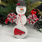 Personalized Cheerleading Snowman Ornament, Christmas Snowman Ornament, Sports Ornament, Gift for Coach/kids, Cheer Gift, Custom Cheer Gift