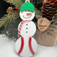 Personalized Baseball Snowman Ornament, Gift for Coach, Softball Gift, Baseball Ornament, Christmas Tree Decor, Snowman Ornament, Coach/kids