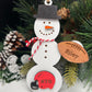Personalized Football Snowman Ornament, Football Christmas Ornament, Gift for Coaches, Christmas Tree Decor, Sports Ornament, Custom Snowman