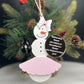 Ballet/Dancer Teacher Snowman Ornament, Teacher Ornament, Christmas Ornament, Gift for Her, Gift for Teacher, Personalized Ballet Teacher