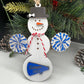 Personalized Cheerleading Snowman Ornament, Christmas Snowman Ornament, Sports Ornament, Gift for Coach/kids, Cheer Gift, Custom Cheer Gift