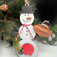 Personalized Football Snowman Ornament, Football Christmas Ornament, Gift for Coaches, Christmas Tree Decor, Sports Ornament, Custom Snowman