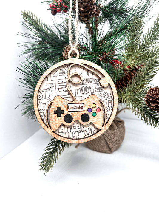 Personalized Game Controller Ornament, Gamer Gift, Gift for Gamer, Controller Ornament, Gift for son, Gift for him, Gift for her,Custom Gift