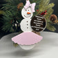 Ballet/Dancer Teacher Snowman Ornament, Teacher Ornament, Christmas Ornament, Gift for Her, Gift for Teacher, Personalized Ballet Teacher