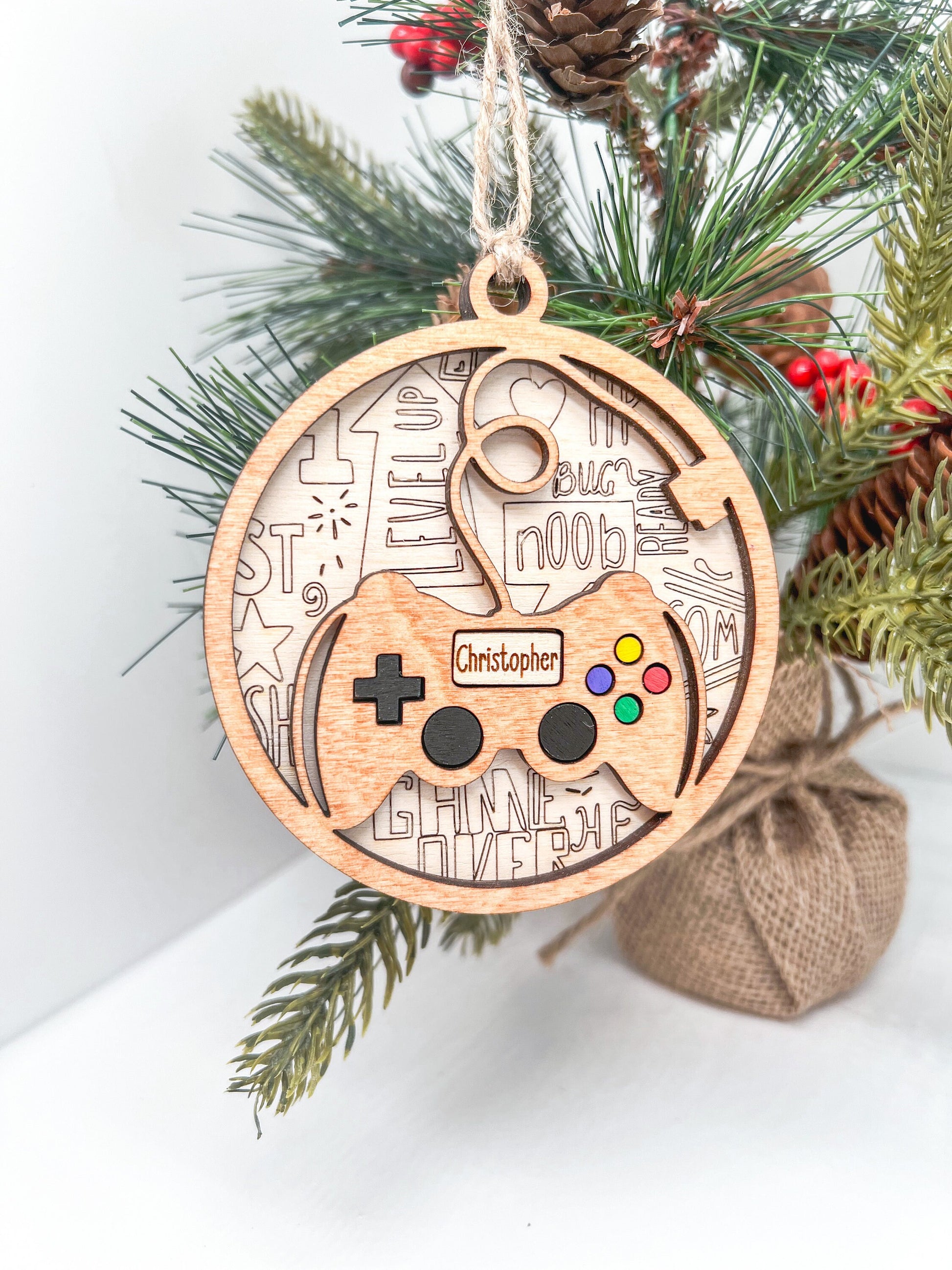 Personalized Game Controller Ornament, Gamer Gift, Gift for Gamer, Controller Ornament, Gift for son, Gift for him, Gift for her,Custom Gift