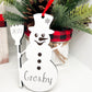 Personalized Snowman Height Ornament, Snowman Ornament, 2023 Ornament, Gift for kids, Custom Height Ornament, Ribbon Christmas Ornament kids