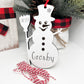Personalized Snowman Height Ornament, Snowman Ornament, 2023 Ornament, Gift for kids, Custom Height Ornament, Ribbon Christmas Ornament kids