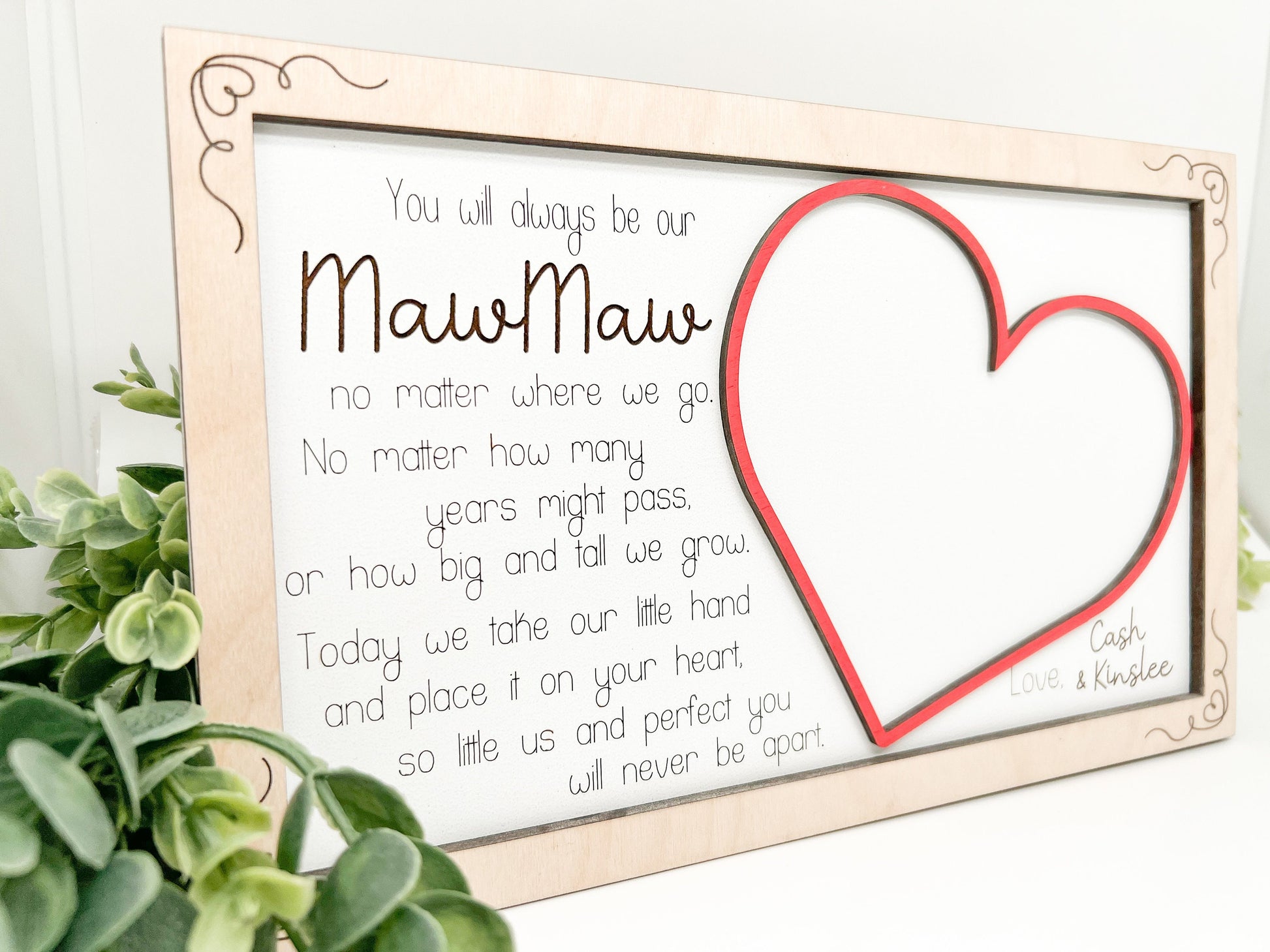 Personalized Handprint sign for Mom, Gift for Her, Mother's Day 2025, Gift for Grandparent's, Keepsake gifts, Handmade Mother's Day, New Mom