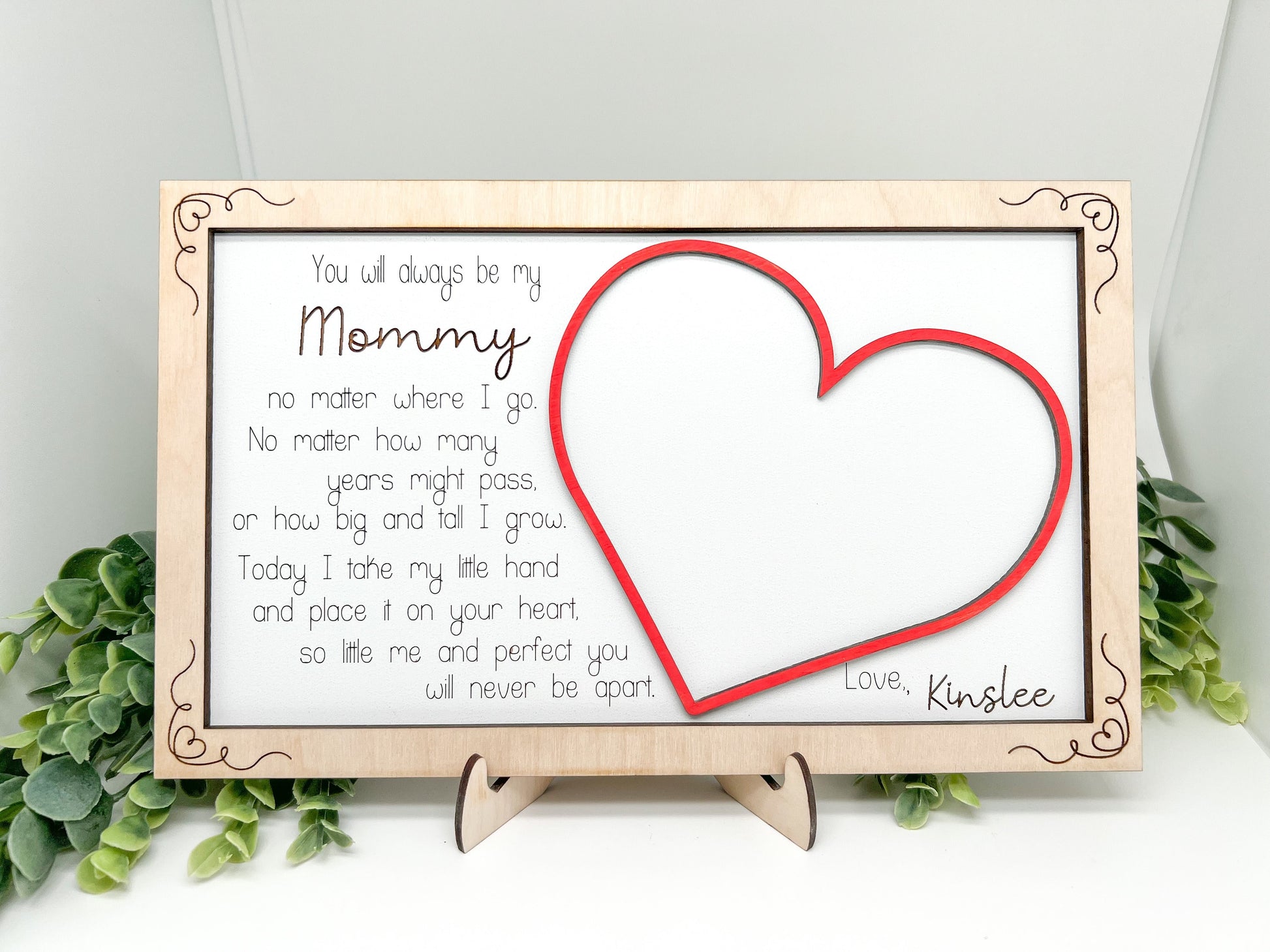 Personalized Handprint sign for Mom, Gift for Her, Mother's Day 2025, Gift for Grandparent's, Keepsake gifts, Handmade Mother's Day, New Mom