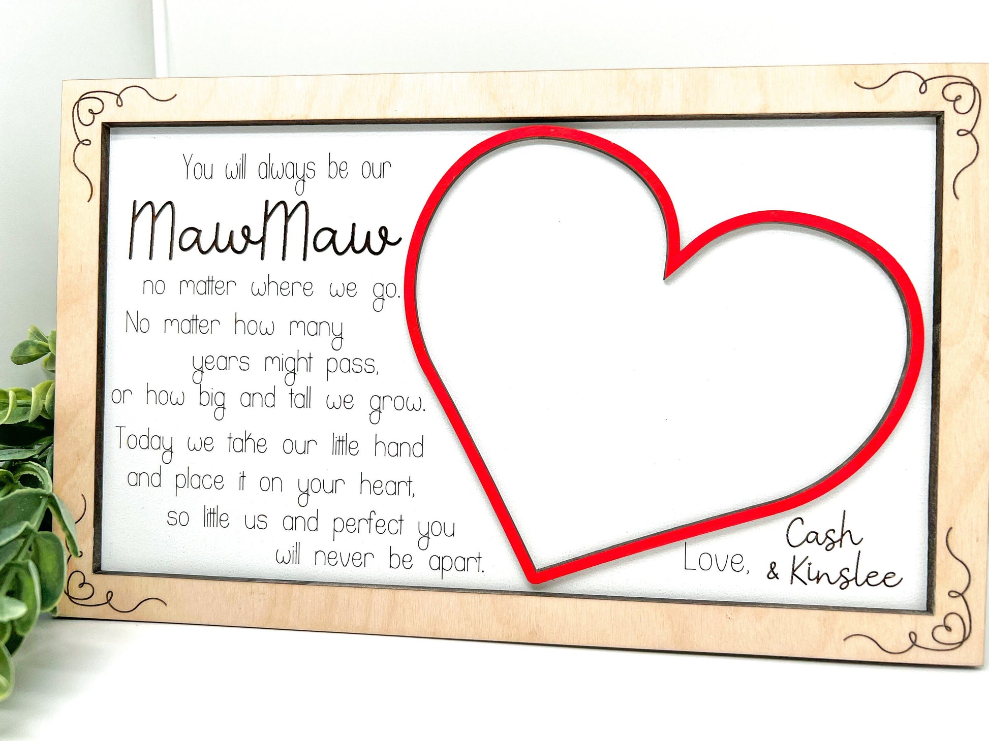 Personalized Handprint sign for Mom, Gift for Her, Mother's Day 2025, Gift for Grandparent's, Keepsake gifts, Handmade Mother's Day, New Mom