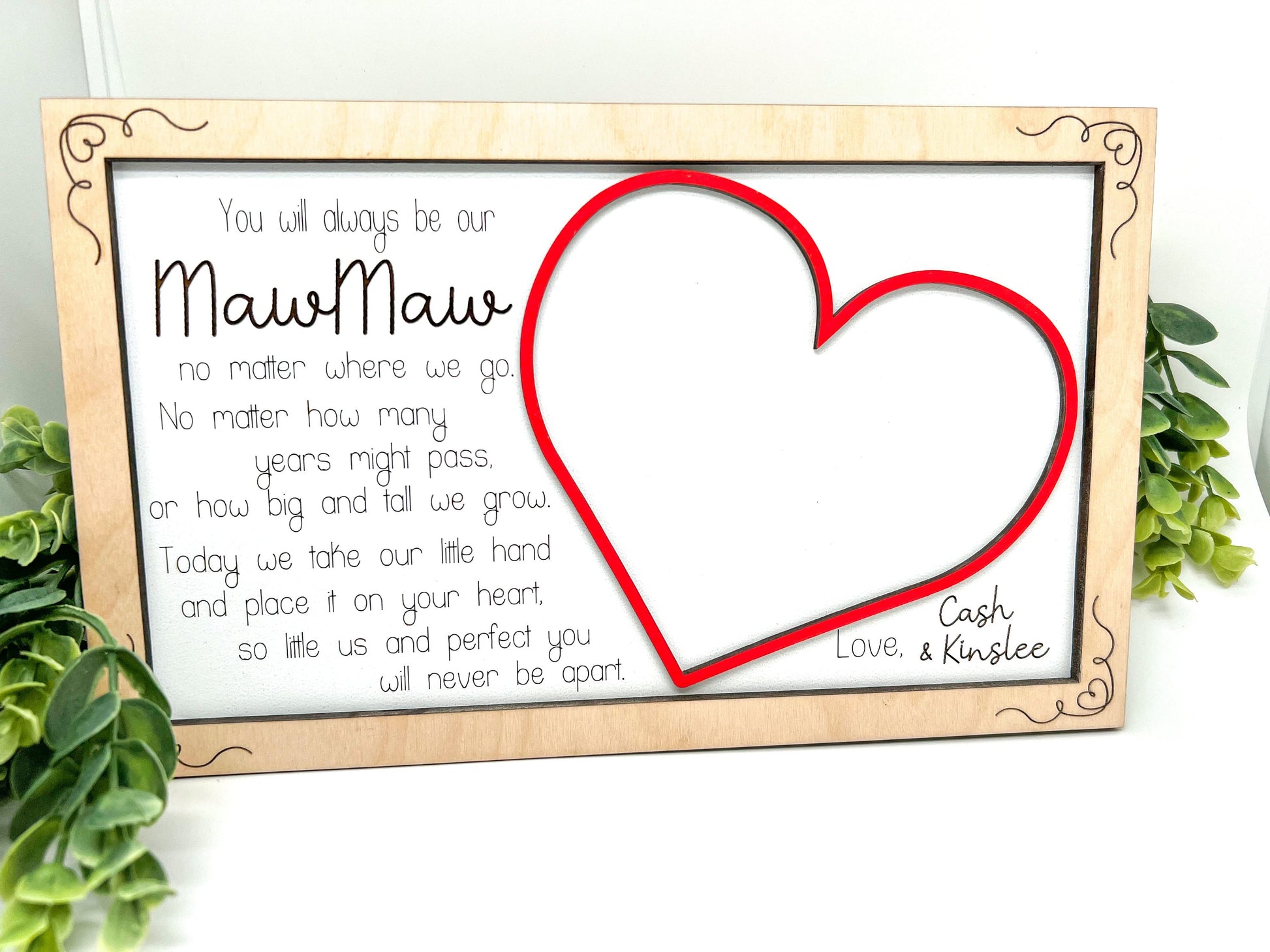 Personalized Handprint sign for Mom, Gift for Her, Mother's Day 2025, Gift for Grandparent's, Keepsake gifts, Handmade Mother's Day, New Mom