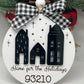 Zip Code Ornament, Home for the Holidays Gift, New Home Gift, Newlywed Gifts, Personalized Custom Zip Code Christmas Ornament Tree Decor