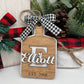 Personalized Cutting Board Ornament, Gift for Her, New Home Gift, Last Name Ornament, Monogram Ornament, Custom Ornament, Gift Ideas