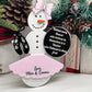 Ballet/Dancer Teacher Snowman Ornament, Teacher Ornament, Christmas Ornament, Gift for Her, Gift for Teacher, Personalized Ballet Teacher
