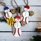 Personalized Baseball Snowman Ornament with Bat, Gift for Coach, Softball Gift, Custom Baseball Gift, Christmas Tree Decor, Snowman Ornament