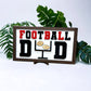 Personalized Football Sign, Father's Day 2025, Gift for him, First Father's Day, Gift for Grandparent, Sports Sign, Custom Sports Frame Dad