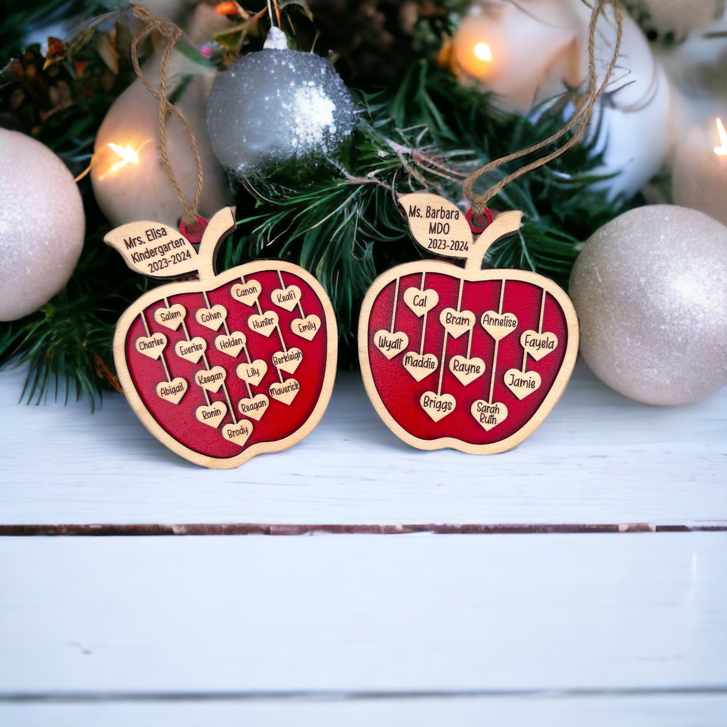 Teacher Appreciation Gift, Ornament for Teacher, Gift from Students,Teacher Christmas Gift, Class List, Unique/End of Year Teacher Gift