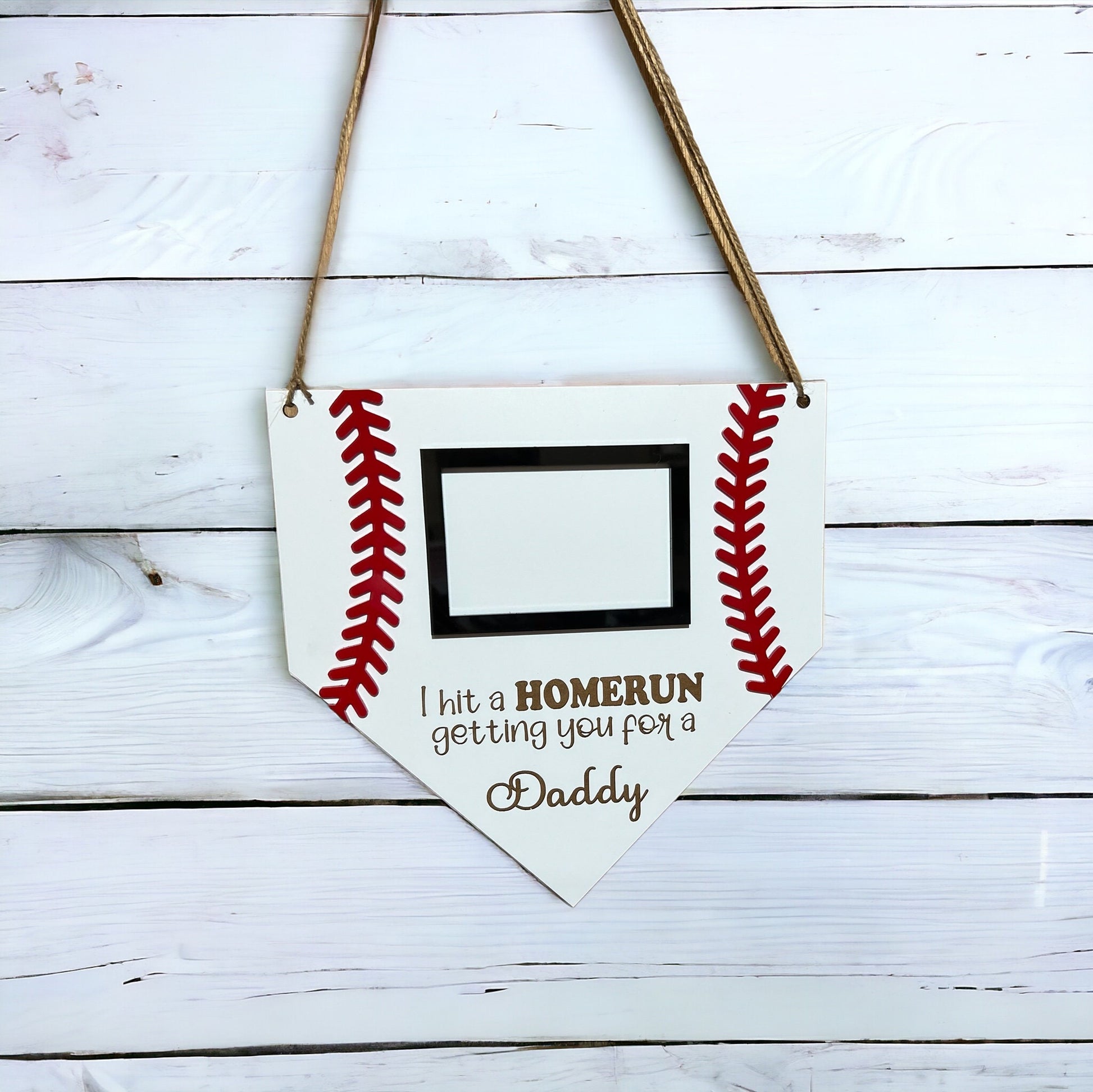 Personalized Baseball Frame, Fathers Day 2025, Hanging Baseball Frame, Gift for Him, Gift for Grandparent, Coach Gift, Sports Frame, HomeRun