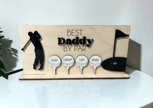 Personalized Golf Sign for Father's Day, Gift for Him, Gift for Grandparent, Sports Sign, Father's Day 2025, Wooden Golf Sign, Par Sign
