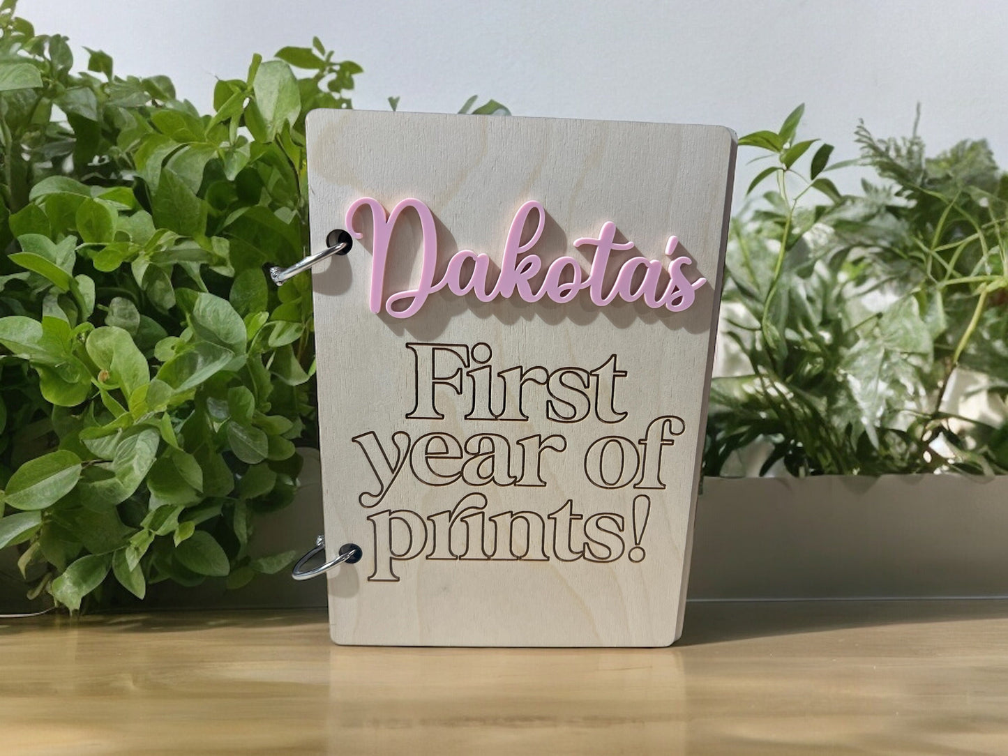 Personalized Year of Handprint/Footprint/Fingerprints Book, Baby Shower Gift, Baby Book, First Christmas Gift, Memory/Keepsake Book, New Mom