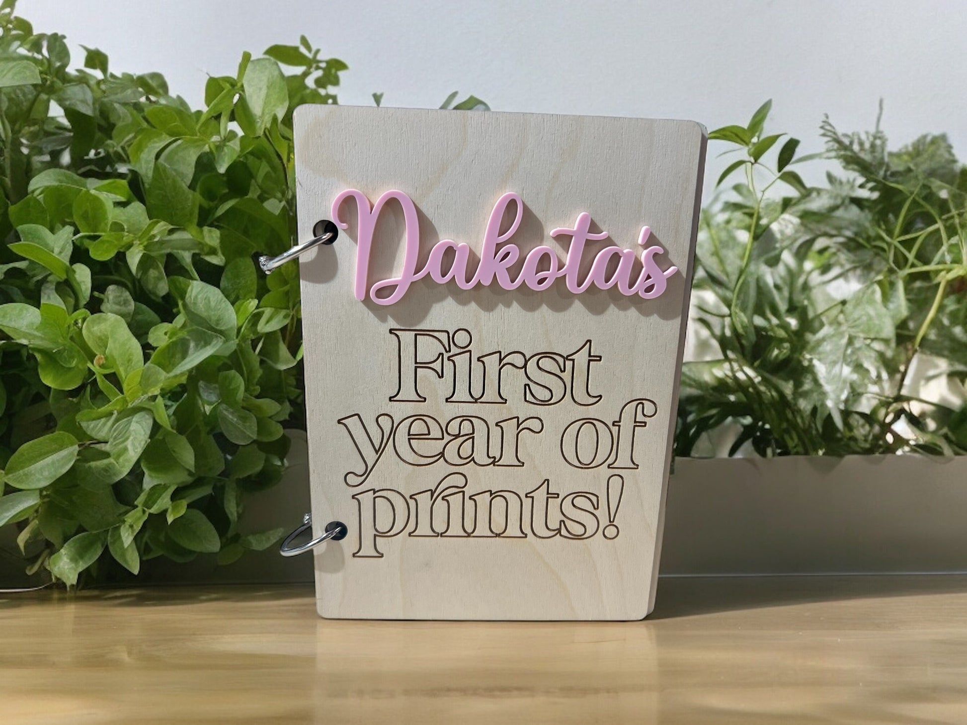Personalized Year of Handprint/Footprint/Fingerprints Book, Baby Shower Gift, Baby Book, First Christmas Gift, Memory/Keepsake Book, New Mom