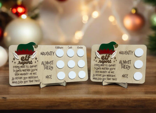 Custom Christmas Elf Report Reward Activity Board, Christmas Elf Magnet Activity Board, Christmas Decor for Kids, Magnet Sign, Elf Meter