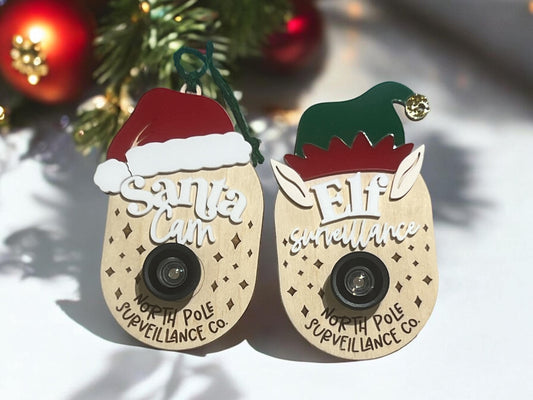 Custom Elf Surveillance/Santa Magnet Cam, Christmas Elf/Santa Camera Ornament, Christmas Eve Activity, Personalized Christmas Cam Magnet