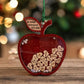 Personalized Teacher Shaker Apple, Back to school, Gift from Student, Christmas Ornament, End of school gift, Gift for Teacher, Class Gift