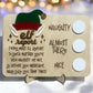 Custom Christmas Elf Report Reward Activity Board, Christmas Elf Magnet Activity Board, Christmas Decor for Kids, Magnet Sign, Elf Meter