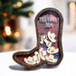 Personalized Shaker Boot Ornament, Family Name Gifts, Christmas Animal Ornament, Cowboy Hat Ornament, Western Ornament, Car Decor, Farm Gift