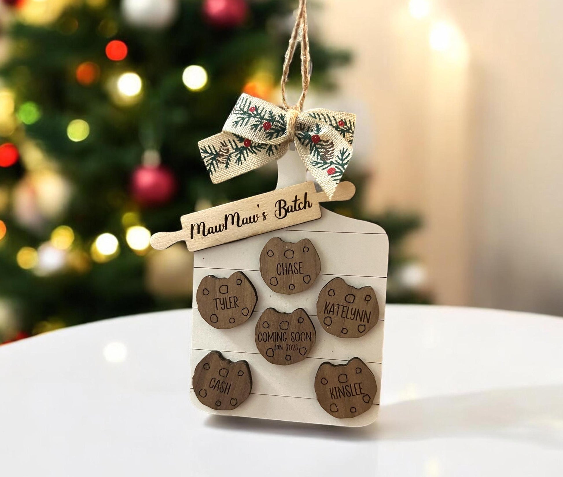 Personalized Family Cookie Ornament, Grandparent Ornament, Pet Ornament, Santa's Favorite Ornament, Gift for Her/Him, 2024 Family Ornament