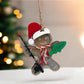 Personalized Gingerbread Fishing Ornament, Gift for her/him, Fisherman Gift, Christmas Ornament for Kids, Shaker Ornament, Sports Ornament