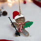 Personalized Gingerbread Fishing Ornament, Gift for her/him, Fisherman Gift, Christmas Ornament for Kids, Shaker Ornament, Sports Ornament