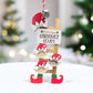 Personalized Elf Ladder Ornament, Grandparent Ornament, 2024 Christmas Ornament, Custom Family Ornament, Children Ornament, Tree Ornament