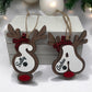 Personalized Reindeer Letter Ornament, Santa Reindeer, Monogram Name Christmas Ornament, Family ornament, Christmas Tree Decor, Stocking Tag