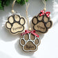 Personalized Paw Print Ornament, Pet Name Ornament, Dog Ornament, Engraved Paw Ornament, Pet Keepsake, Custom Pet Lover Gift,Christmas Decor
