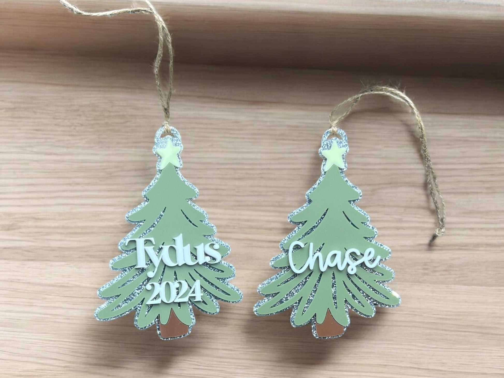 Personalized Christmas Tree Ornament, Name Ornament, Family Ornament, Name Ornament, 2024 Christmas ornament, Keepsake Ornament,Initial Gift
