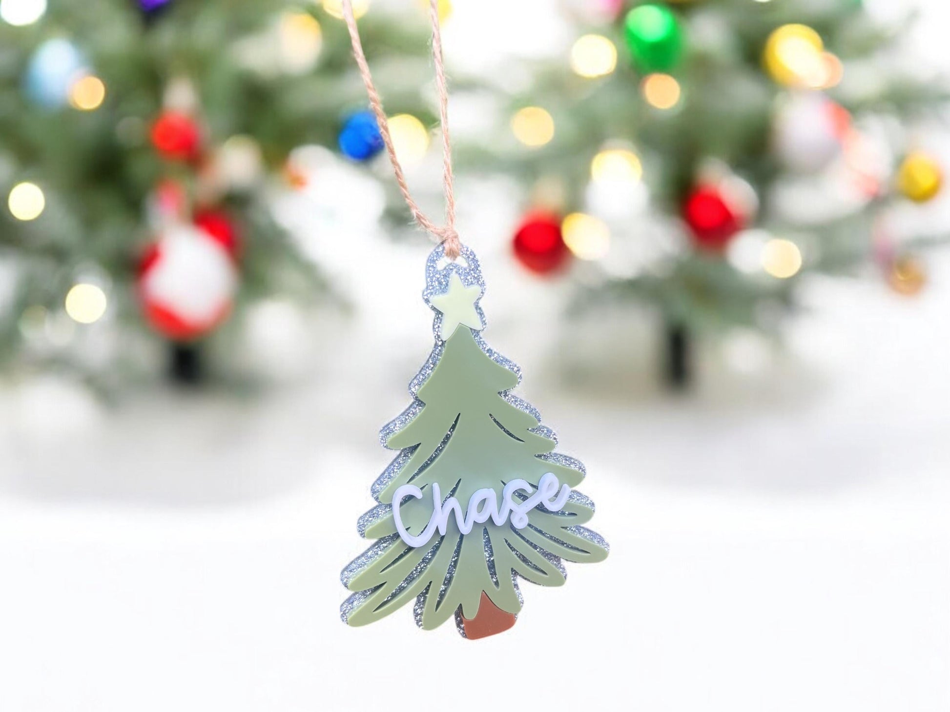 Personalized Christmas Tree Ornament, Name Ornament, Family Ornament, Name Ornament, 2024 Christmas ornament, Keepsake Ornament,Initial Gift