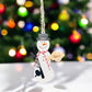 Personalized Fishing Snowman Ornament, Kids Christmas Ornament, Fishing Ornament, Gift for him, Fishing Gift, Sports Ornament, Holiday Decor